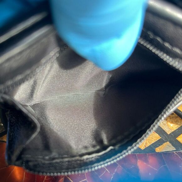 Coach Womens Black Silver Bi-Fold Leather Snap Wallet EUC - Picture 3 of 7